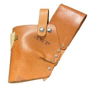 AWP L-410-RL Leather Electric Drill Holster Tool Belt Holder Made in Mexico